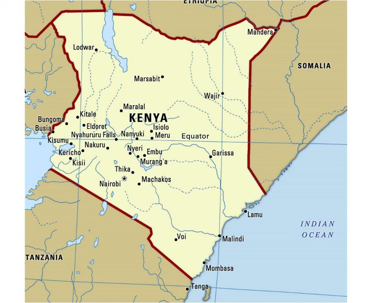 ισημερινό στην Κένυα χάρτης