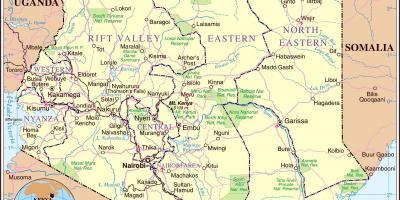 Κένυα λεπτομερή οδικό χάρτη