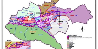 Κένυα εκλογική περιφέρεια όρια χάρτης