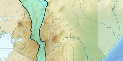 Χάρτης της κοιλάδας του rift στην Κένυα