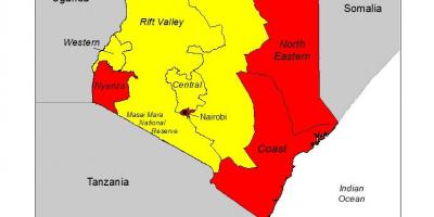 Χάρτης της Κένυας ελονοσία