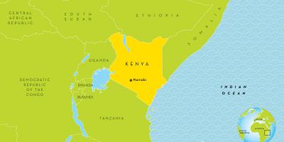 Ναϊρόμπι, Κένυα στο χάρτη