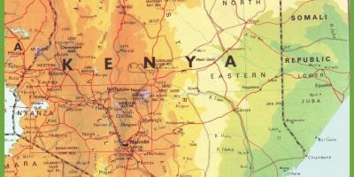 Κένυα οδικού δικτύου χάρτης